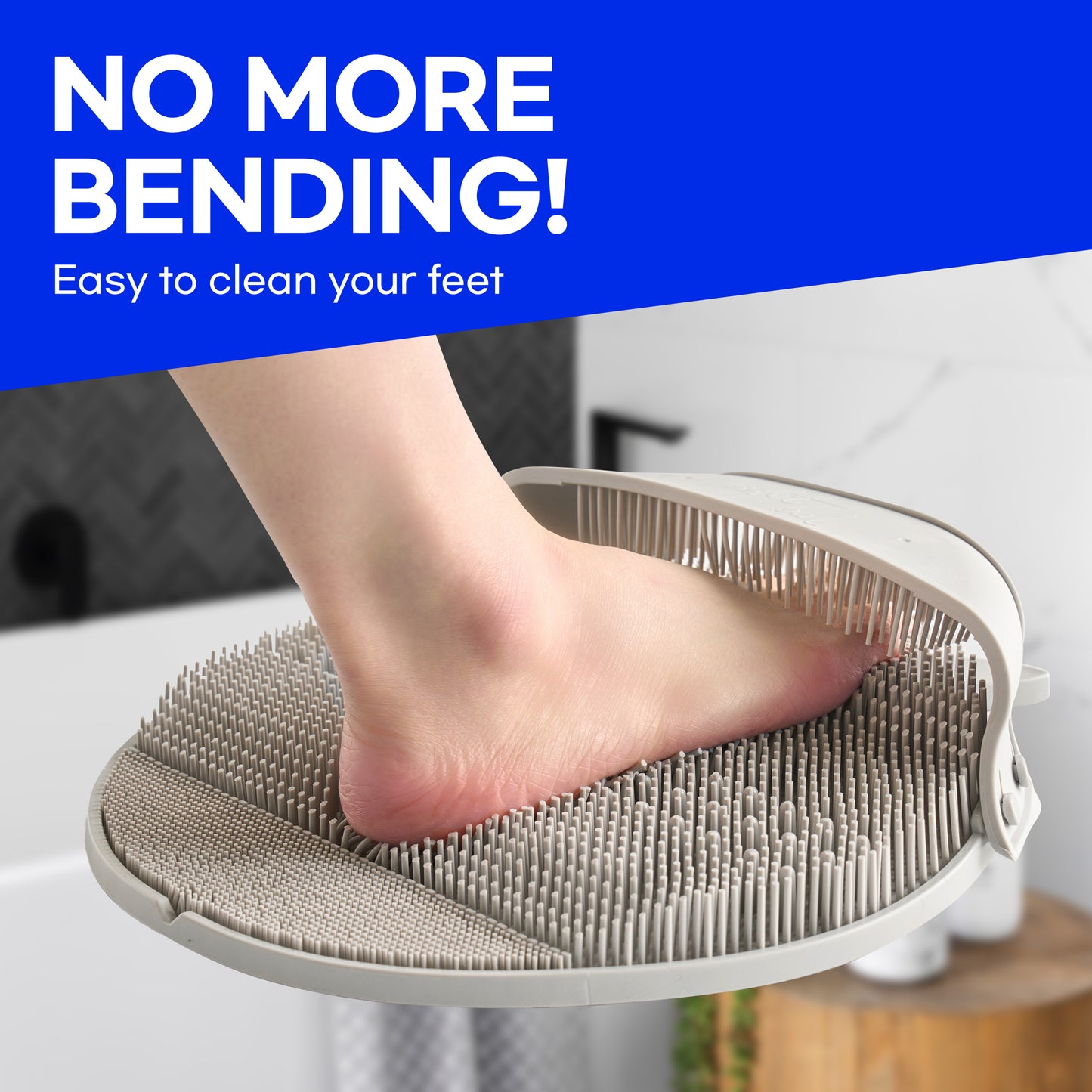 BOSS DADY Larger Foot Scrubber - Foot Cleaner&Massager with Non-Slip Suction Cups for Use in The Shower