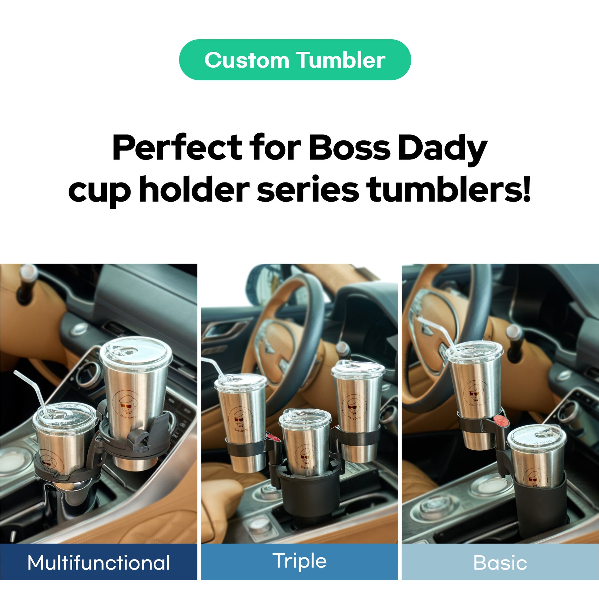 Car Cup Holder Triple – Boss Dady