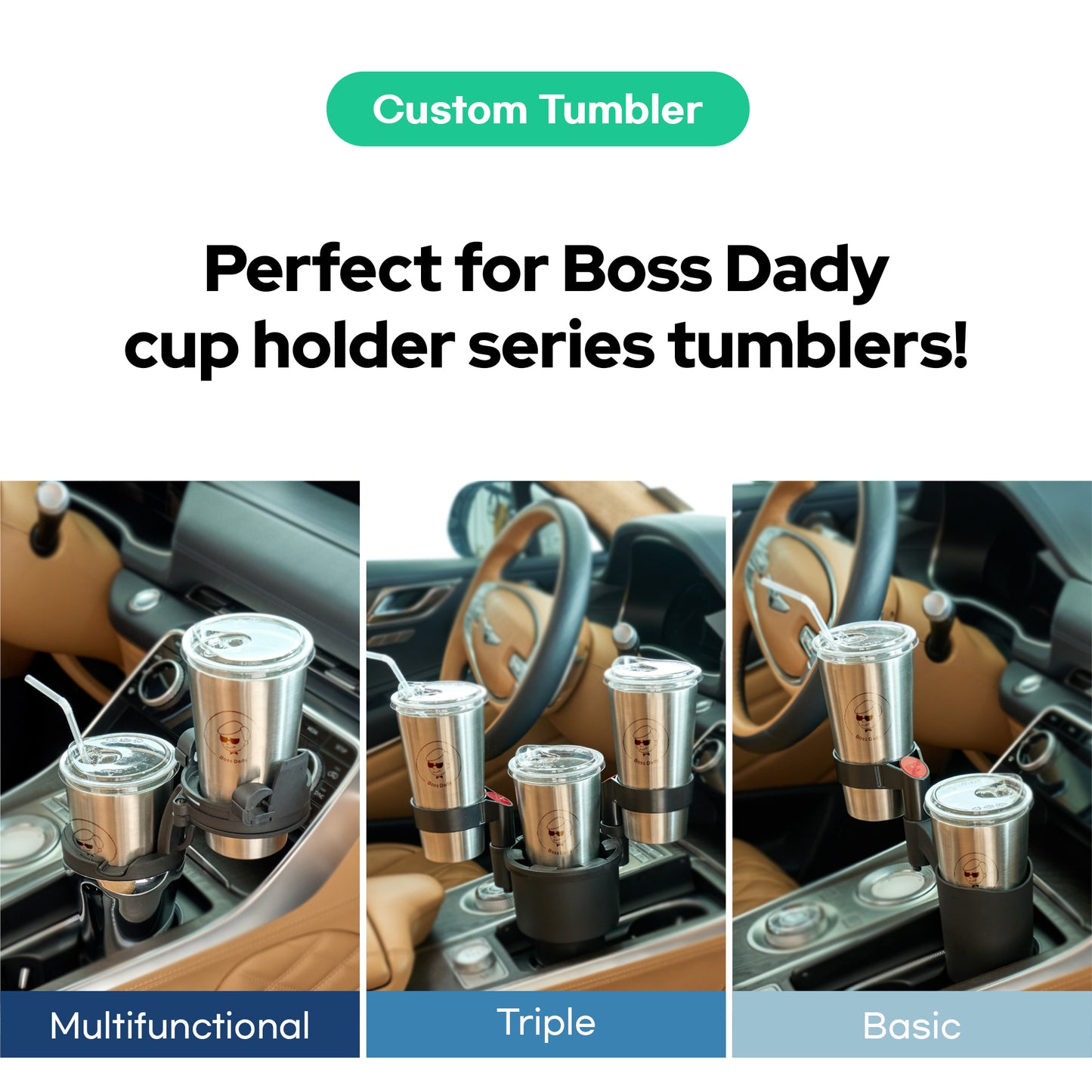 Boss Dady Triple Car Cup Holder